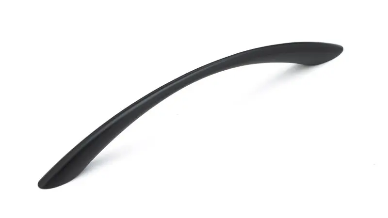 Richelieu Adjustable Astoria Gatherion 6 5/16-inch (160 mm) Matte Black Modern Arched Cabinet Pull, BP85820160900
