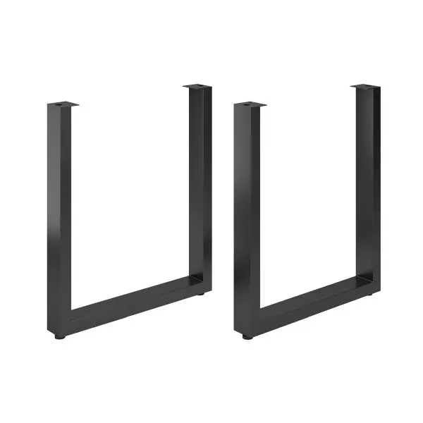 Richelieu All-Purpose (2-Pack) 28-inch (710 mm) U-Influenced Steel Table Leg Levelling Glide, Matte Black Finish, 8040900