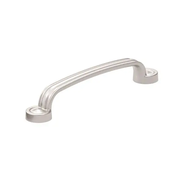 Richelieu All-Purpose Arezzo Gatherion 5 1/16-inch (128 mm) Brushed Satin Nickel, Traditional Curved Cabinet Pull, BP88551...