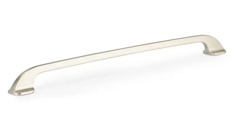 Richelieu All-Weather 12 5/8-inch (320 mm) Brushed Nickel Modern Curved Cabinet Pull, 14 1/4 x 1/4 , BP7350320195