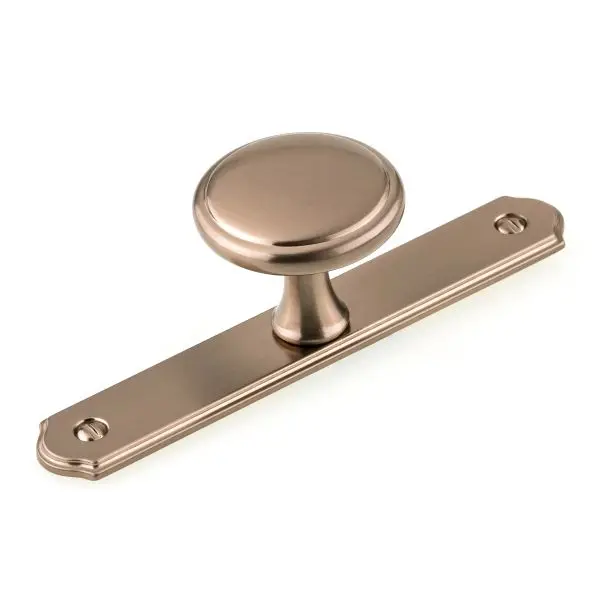 Richelieu Altadore Gatherion 1 9/16-inch (40 mm) Champagne Bronze Transitional Round Closet Door Knob Backplate, BP228640C...