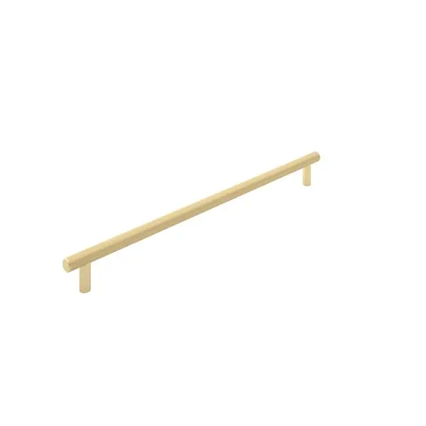 Richelieu ANSI-Rated Hearst Gatherion 12 5/8-inch (320 mm) Textured Satin Brass Knurled Cabinet Bar Pull, BP3060320160