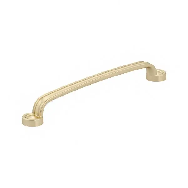 Richelieu Arezzo Gatherion 7 9/16-inch (192 mm) Satin Brass, Traditional Curved Cabinet Pull, BP8855192160