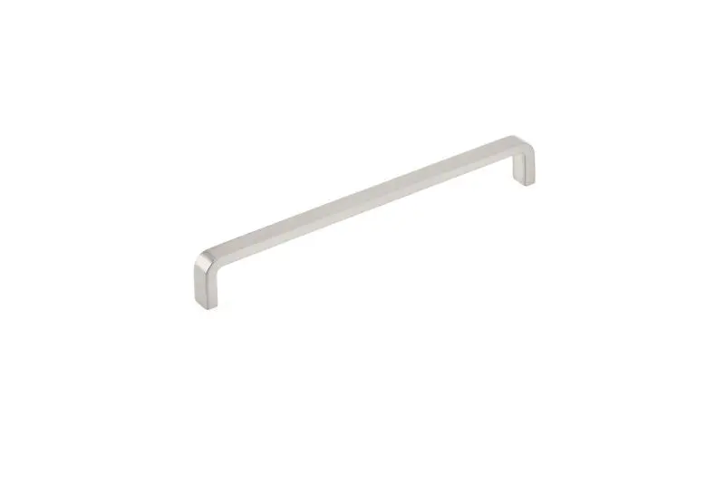 Richelieu Arlington Gatherion 8-inch (203 mm) Brushed Nickel-Plated Modern Curved Rectangular Cabinet Pull, BP280195