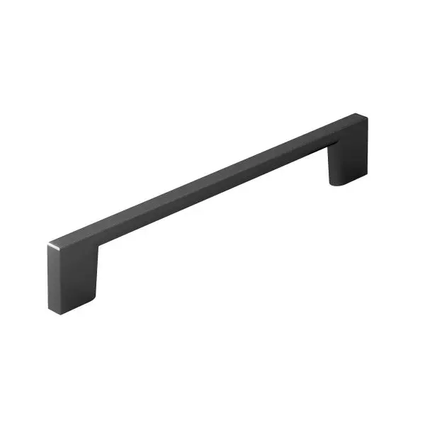 Richelieu Armadale Gatherion 6 5/16-inch (160 mm) Matte Black Modern Rectangular Cabinet Pull, BP8160160900