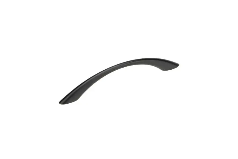Richelieu Astoria Gatherion 5 1/16-inch (128 mm) Matte Matte Black Modern Arched Cabinet Pull, BP85820128900