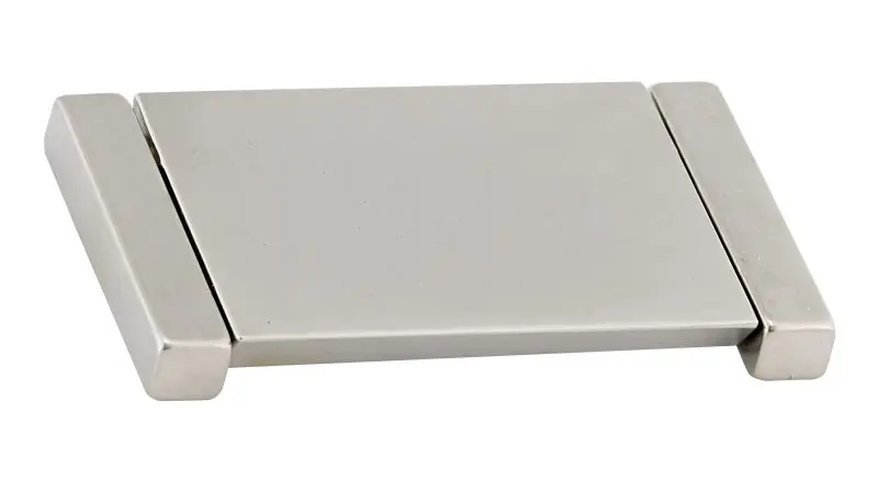 Richelieu Authentic 2 1/2-inch (64 mm) Brushed Nickel Modern Rectangular Cabinet Drop Pull, BP2376064195