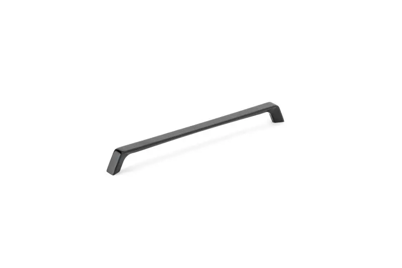 Richelieu Avebury Gatherion 10 1/8-inch (256 mm) Matte Midnight Black Modern Rectangular Cabinet Pull, BP7348256900