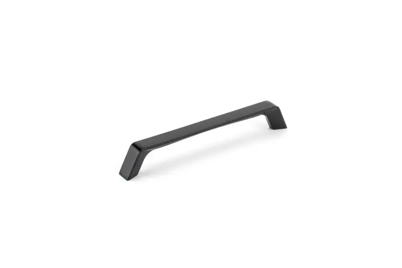 Richelieu Avebury Gatherion 6 5/16-inch (160 mm) Matte Midnight Black Modern Rectangular Cabinet Pull, BP7348160900
