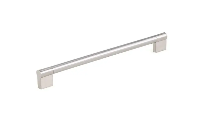 Richelieu Avellino Gatherion 10 1/8-inch (256 mm) Satin Finish Electroless Nickel Modern Cabinet Bar Pull, BP527256195