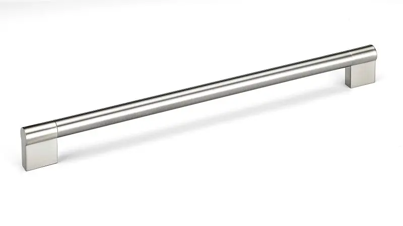 Richelieu Avellino Gatherion 11 3/8-inch (288 mm) Brushed Nickel Modern Cabinet Bar Pull, BP527288195