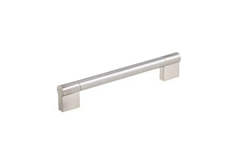 Richelieu Avellino Gatherion 6 5/16-inch (160 mm) Brushed Nickel Modern Cabinet Bar Pull, BP527160195