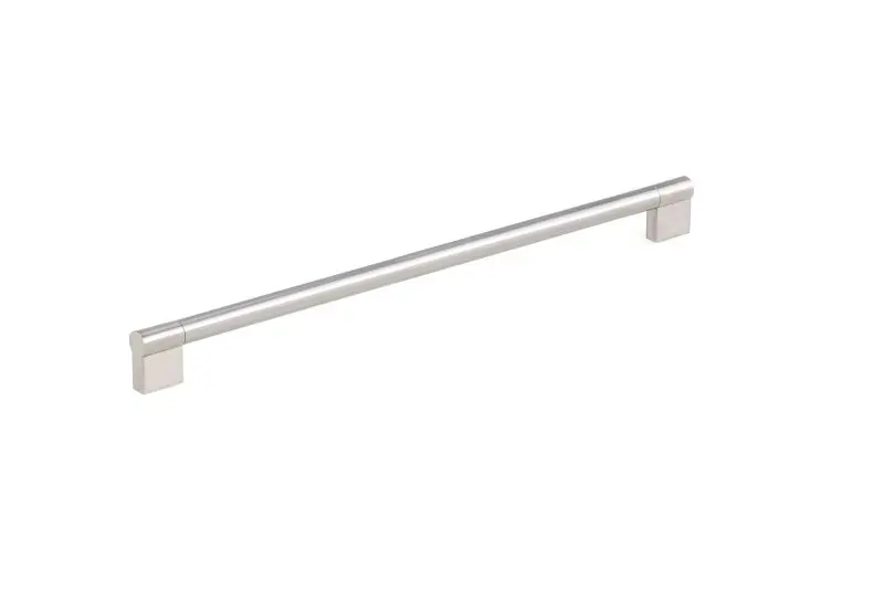 Richelieu Avellino Gatherion 12 5/8-inch (320 mm) Brushed Satin Nickel Modern Cabinet Bar Pull, BP527320195