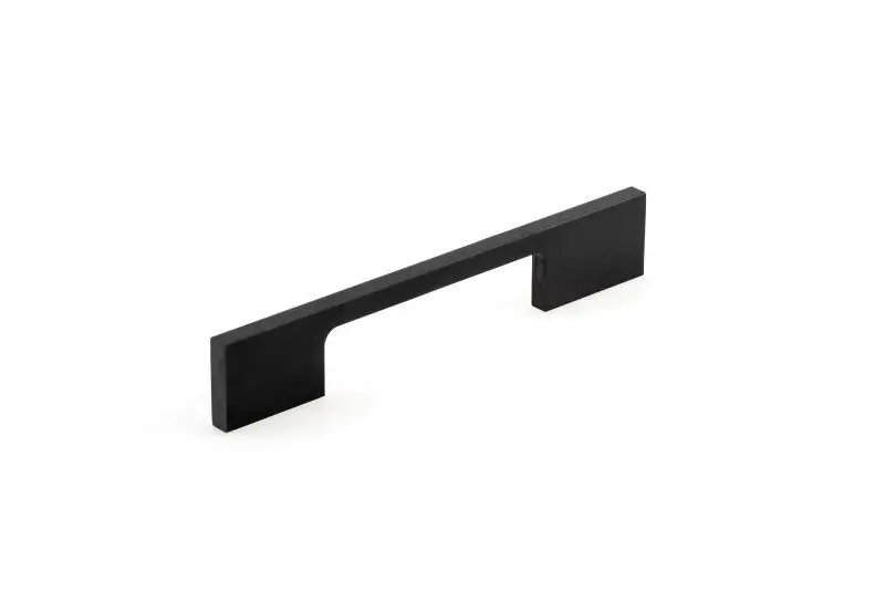 Richelieu Aversa Gatherion 3 3/4-inch (96 mm) Matte Midnight Black Modern Rectangular Cabinet Pull, BP72096900