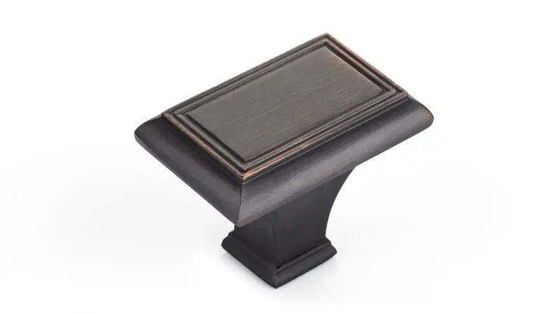 Richelieu Beauharnois Gatherion 1 11/16-inch (43 mm) x 1 1/8-inch (28 mm) Matte Finish Oil-Rubbed Bronze, Traditional Rect...