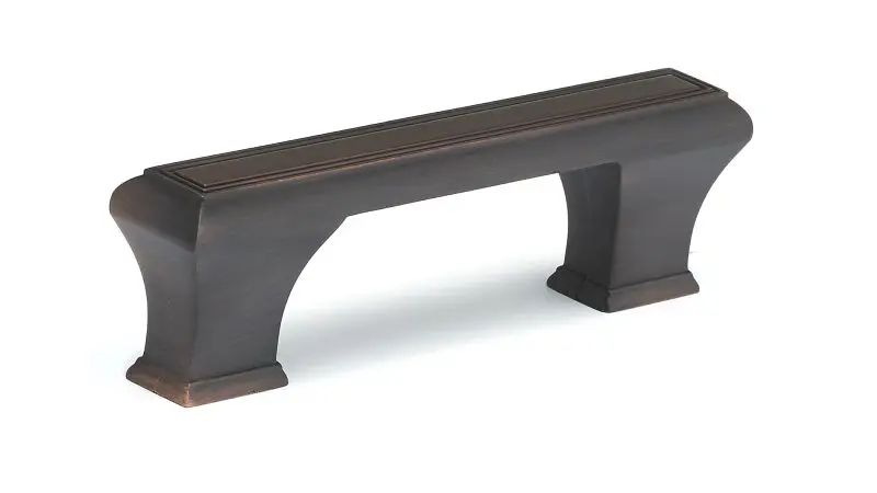 Richelieu Beauharnois Gatherion 3 3/4-inch (96 mm) Brushed Oil-Rubbed Bronze, Traditional Rectangular Cabinet Pull, BP7759...