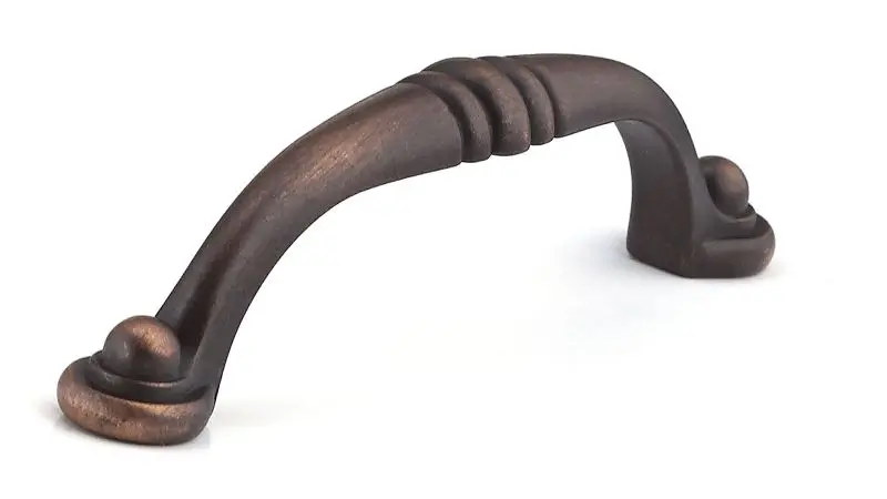 Richelieu Beloeil Gatherion 3 3/4-inch (96 mm) Brushed Oil-Rubbed Bronze, Traditional Curved Cabinet Pull, BP2373896BORB