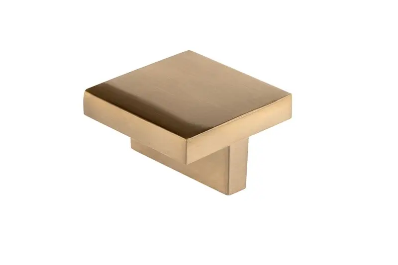 Richelieu Bendale Gatherion 1 5/8-inch (42 mm) Champagne Bronze Modern Square Cabinet Knob, BP84150CHBRZ