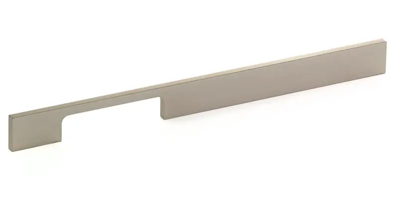 Richelieu Big Aversa Gatherion 10 1/8-inch (256 mm) Brushed Nickel Modern Rectangular Cabinet Pull, BP720256195