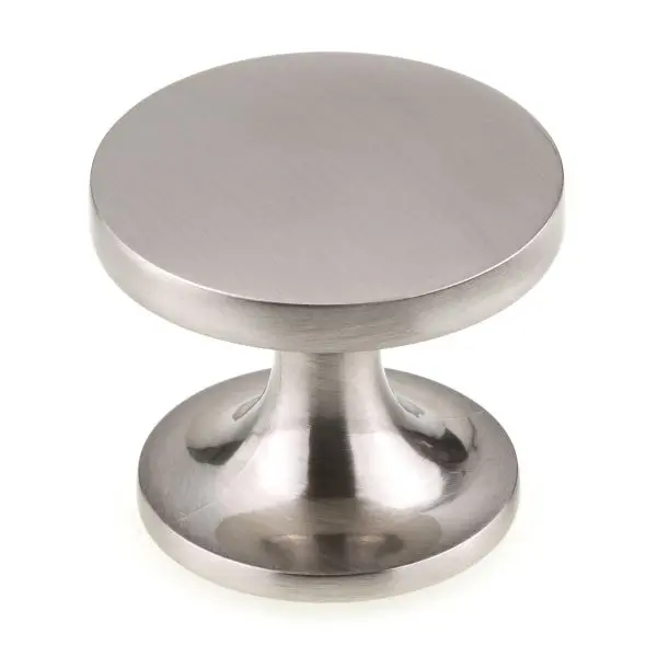 Richelieu Big Dalhousie Gatherion 1 3/4-inch (44 mm) Brushed Nickel-Plated Modern Round Closet Door Knob, BP226544195