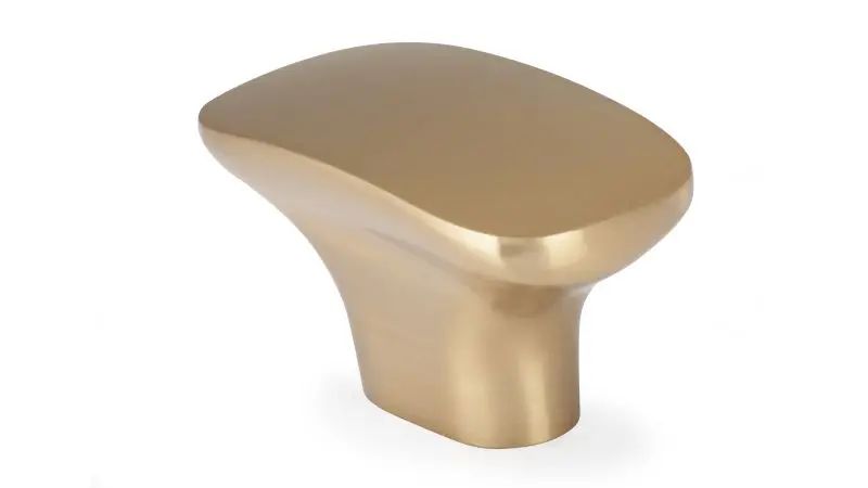 Richelieu Big Imperia Gatherion 1 3/4-inch (44 mm) x 15/16-inch (23 mm) Champagne Bronze Modern Oval Cabinet Knob, BP73454...