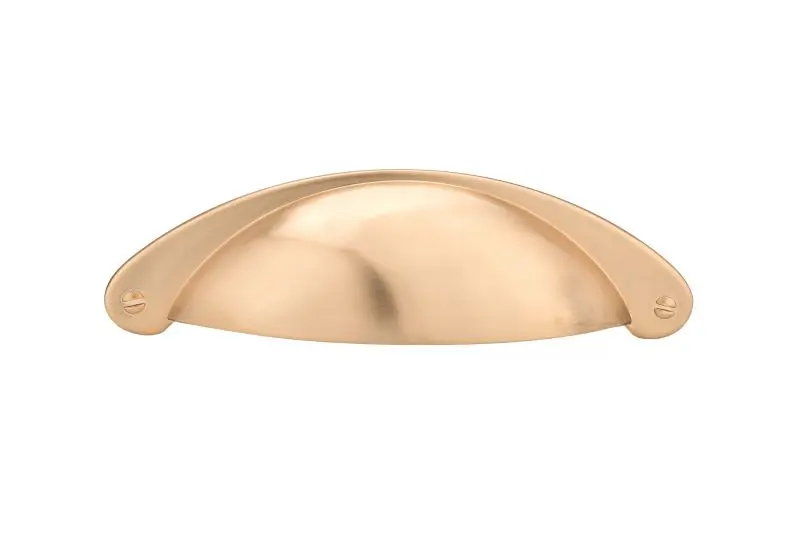 Richelieu Big Sorbonne Gatherion 3-inch (76 mm) Champagne Bronze, Traditional Cabinet Cup Pull, BP82333CHBRZ