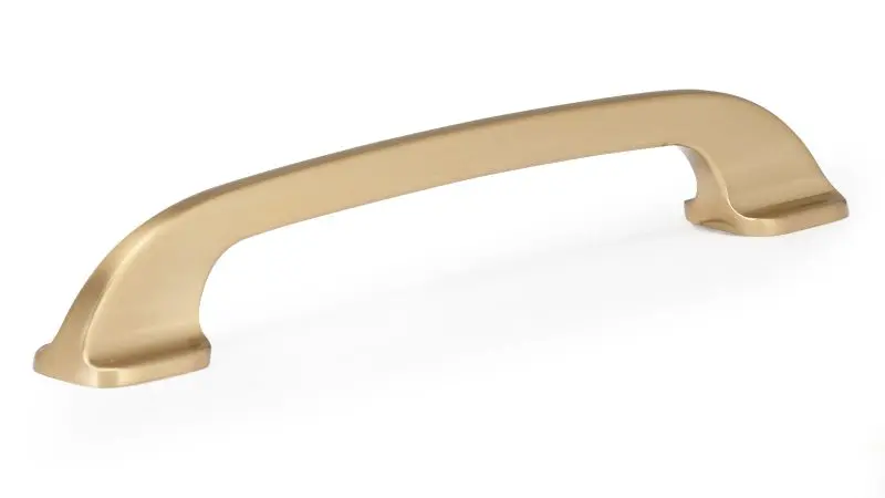 Richelieu Biodegradable 5 1/16-inch (128 mm) Champagne Bronze Modern Curved Cabinet Pull, BP7350128CHBRZ