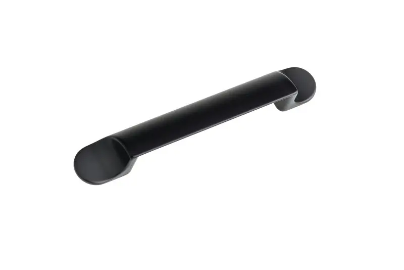 Richelieu Bologna Gatherion 3 3/4-inch (96 mm) Matte Black Modern Cabinet Cup Pull, BP61675296900