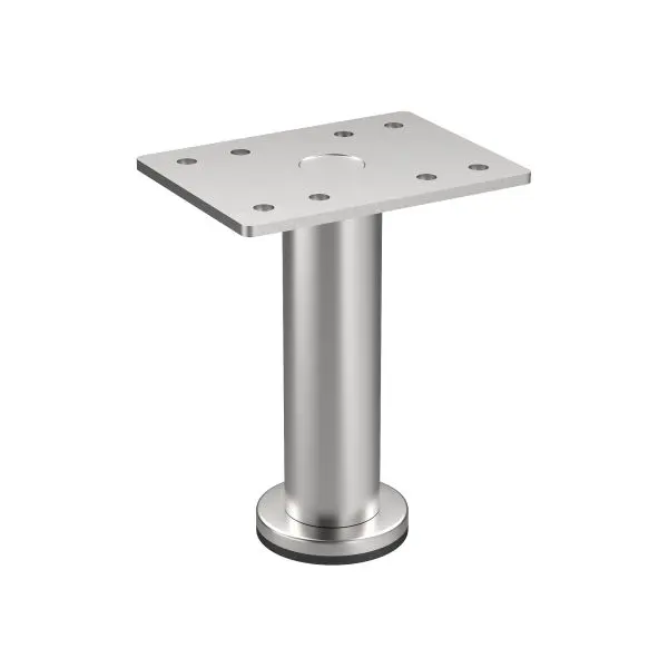 Richelieu BORSA Series 4-inch (100 mm) Round Stainless Mild Steel Furniture Leg Levelling Glide, Rust-Proof Steel Finish, ...