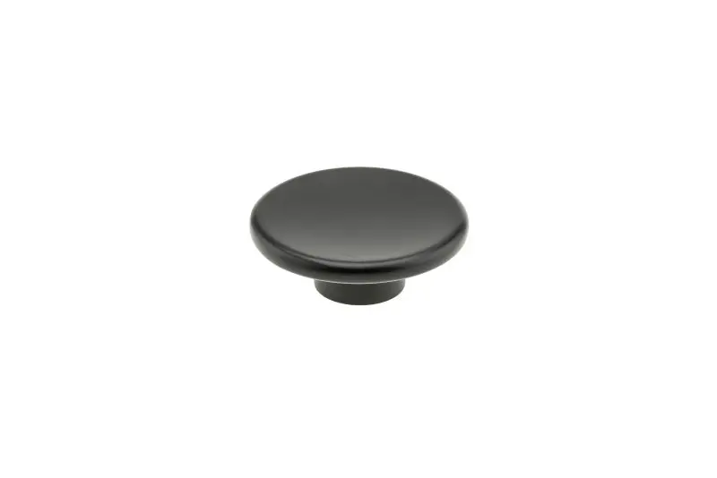Richelieu Branson Gatherion 2 1/4-inch (58 mm) Matte Jet Black Modern Round Closet Door Knob, BP860857900