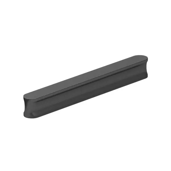Richelieu Bray Gatherion 5 1/16-inch (128 mm) or 6 5/16-inch (160 mm) Matte Jet Black Modern Cabinet Finger Pull, 7886128900