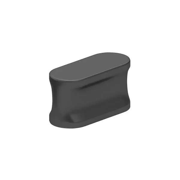 Richelieu Bray Gatherion 5/8-inch (16 mm) Matte Black Modern Cabinet Finger Pull, 788616900