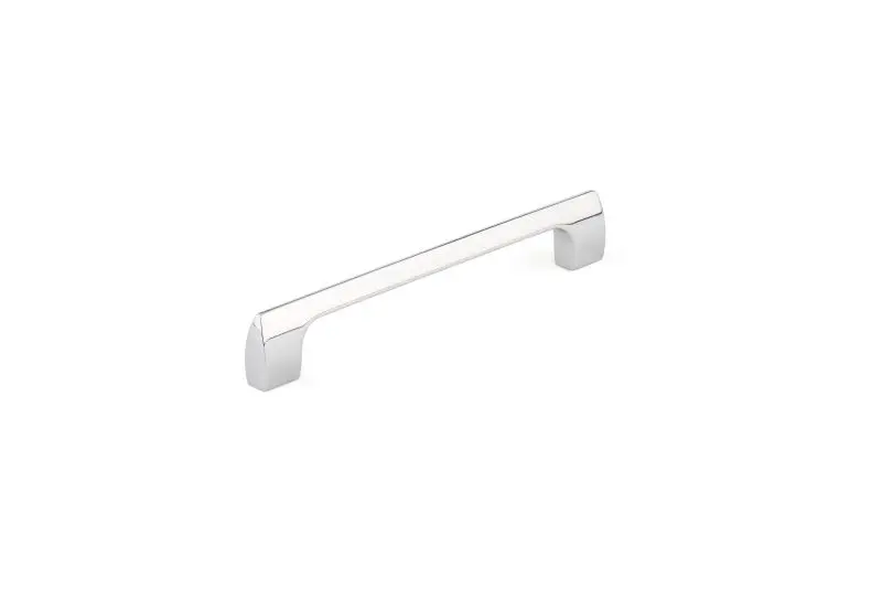Richelieu Bright Tichester Gatherion 6 5/16-inch (160 mm) Chromium Modern Slim Cabinet Pull, BP814160140