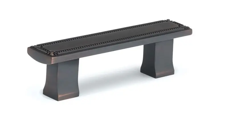 Richelieu Brossard Gatherion 3-inch (76 mm) Brushed Oil-Rubbed Bronze, Traditional Rectangular Cabinet Bar Pull, BP78096BORB