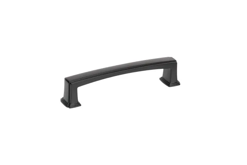 Richelieu Burano Gatherion 5 1/16-inch (128 mm) Matte Black Transitional Rectangular Cabinet Pull, BP8675128900