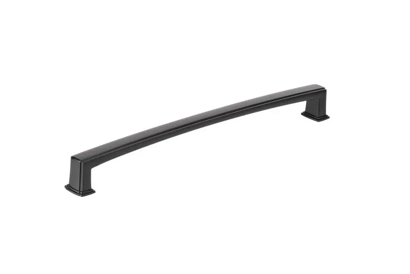 Richelieu Burano Gatherion 12-inch (305 mm) Matte Midnight Black Transitional Rectangular Appliance Pull, BP867512900