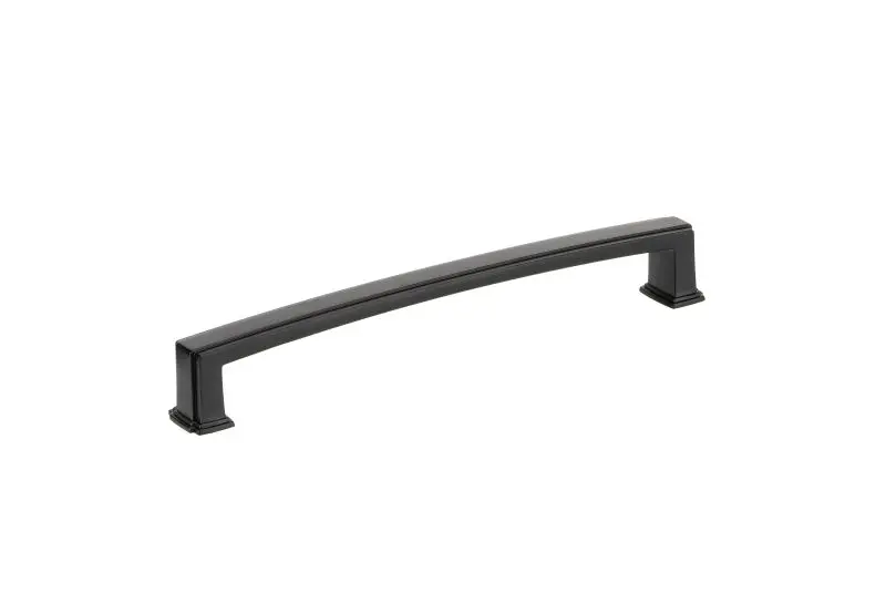 Richelieu Burano Gatherion 18-inch (457 mm) Matte Ebony Transitional Rectangular Appliance Pull, BP867518900