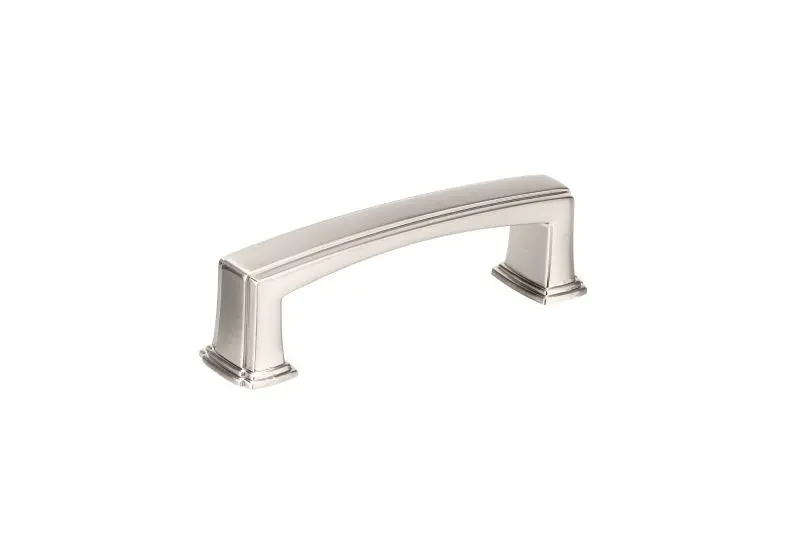 Richelieu Burano Gatherion 3 3/4-inch (96 mm) Brushed Nickel Transitional Rectangular Cabinet Pull, BP867596195