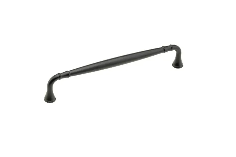 Richelieu Candiac Gatherion 7 9/16-inch (192 mm) Matte Black, Traditional Round Cabinet Pull, BP790192900