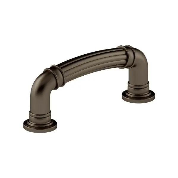 Richelieu Casoria Gatherion 3-inch (76 mm) Fluted Honey Bronze, Traditional Round Cabinet Pull, BP88183HBRZ