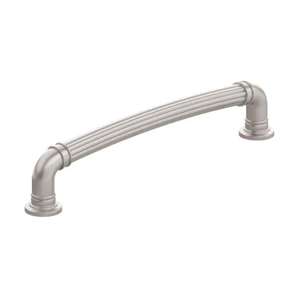 Richelieu Casoria Gatherion 7 9/16-inch (192 mm) Fluted Brushed Black Nickel, Traditional Round Cabinet Pull, BP8818192195