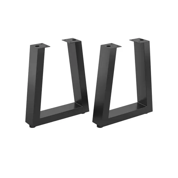 Richelieu Certified (2-Pack) 16 1/8-inch (410 mm) U-Influenced Mild Steel Bench Leg Levelling Glide, Matte Black Finish, 8...