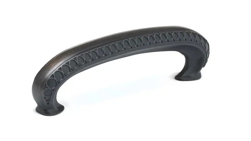 Richelieu Chambly Gatherion 3 3/4-inch (96 mm) Center-to-Center Brushed Oil-Rubbed Bronze, Traditional Arched Cabinet Pull...