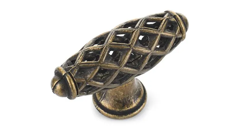 Richelieu Champs-Élysées Gatherion 2 1/4-inch (58 mm) x 13/16-inch (20 mm) Regency Brass, Traditional Cabinet Birdcage K...