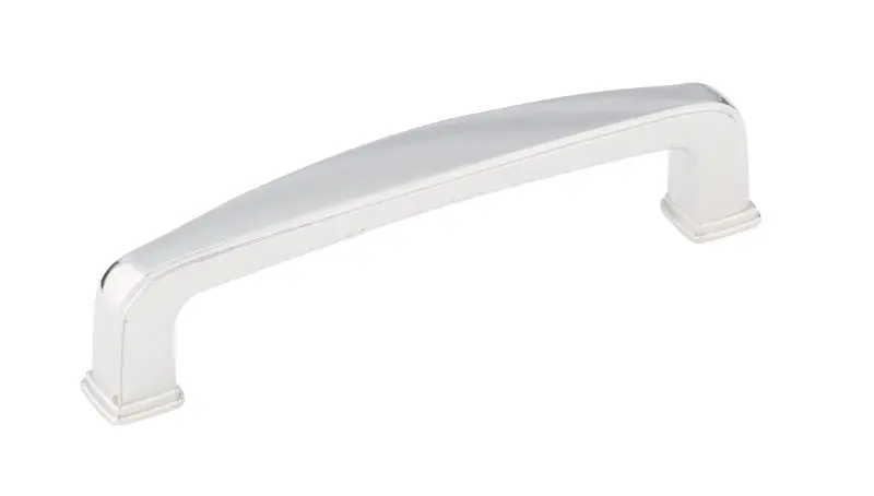 Richelieu Charlemagne Gatherion 3 3/4-inch (96 mm) Sleek Nickel Transitional Curved Cabinet Pull, BP81092180