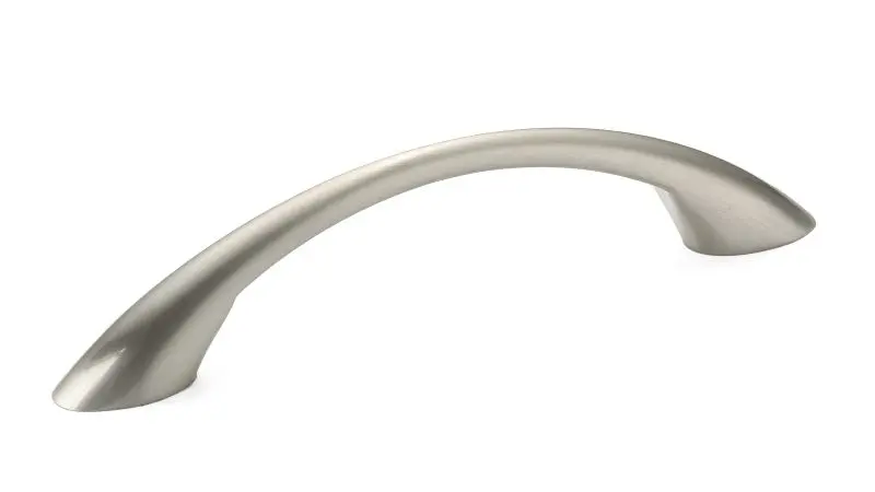 Richelieu Charleston Gatherion 3 3/4-inch (96 mm) Brushed Nickel-Plated Modern Arched Cabinet Pull, BP65017195