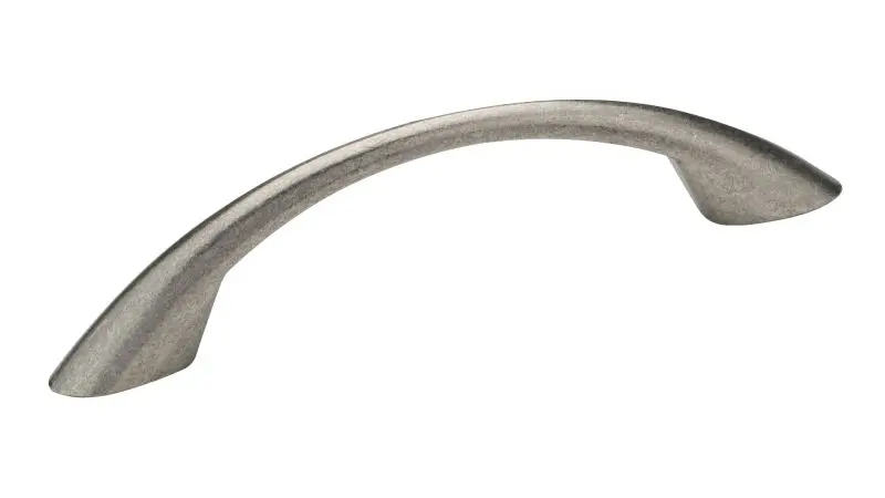 Richelieu Charleston Gatherion 3 3/4-inch (96 mm) Pewter Modern Arched Cabinet Pull, BP65017142