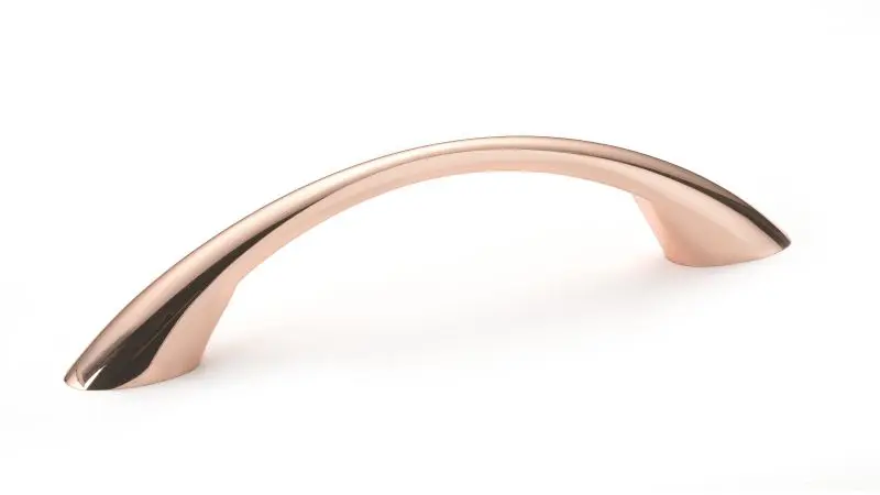 Richelieu Charleston Gatherion 3 3/4-inch (96 mm) Sleek Copper Modern Arched Cabinet Pull, BP65017191