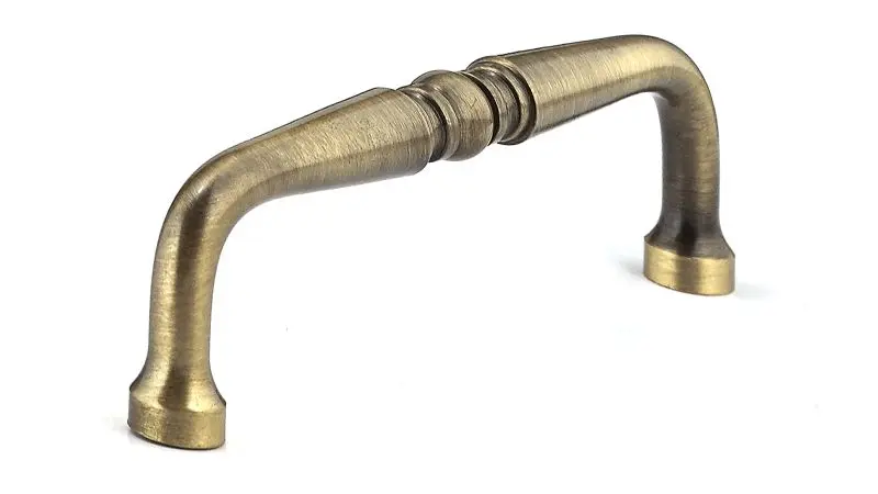Richelieu Chemical-Resistant Laval Gatherion 3 3/4-inch (96 mm) Center-to-Center Antique English, Traditional Cabinet Pull...