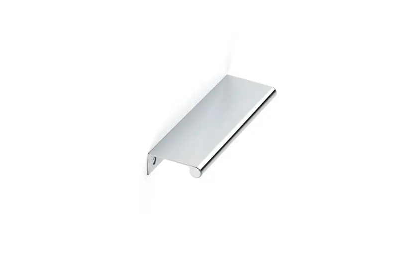 Richelieu Chemical-Resistant Salford Gatherion 5 1/16-inch (128 mm) Chromium Modern Cabinet Edge Pull, BP9696128140